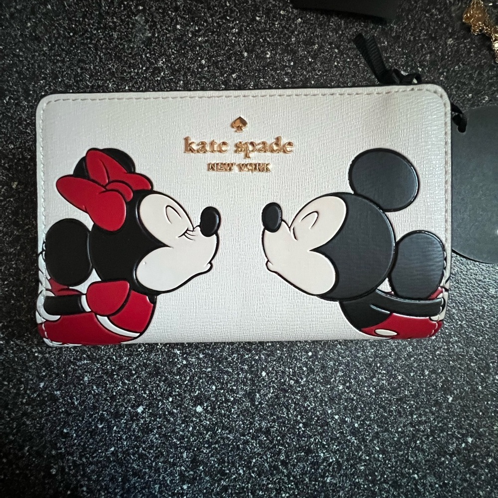 kate spade x Disney wallet Mickey and Minnie